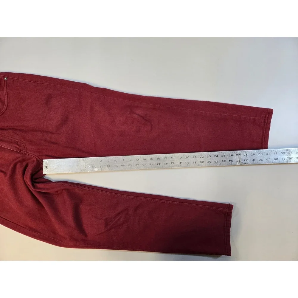 Levis 511 Slim‎ Fit Jeans Mens 34x32 Burgundy Maroon Red Pants 04511-1907